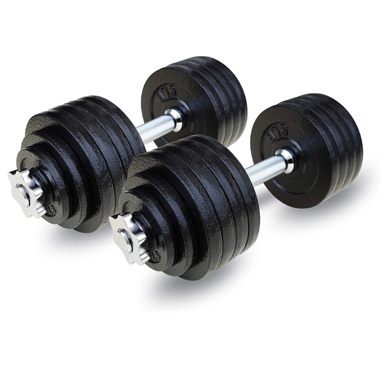 unipack-adjustable-weight-cast-iron-dumbbells-set-105lbs-fitness-action